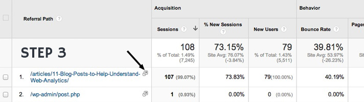 Referral in Google Analytics