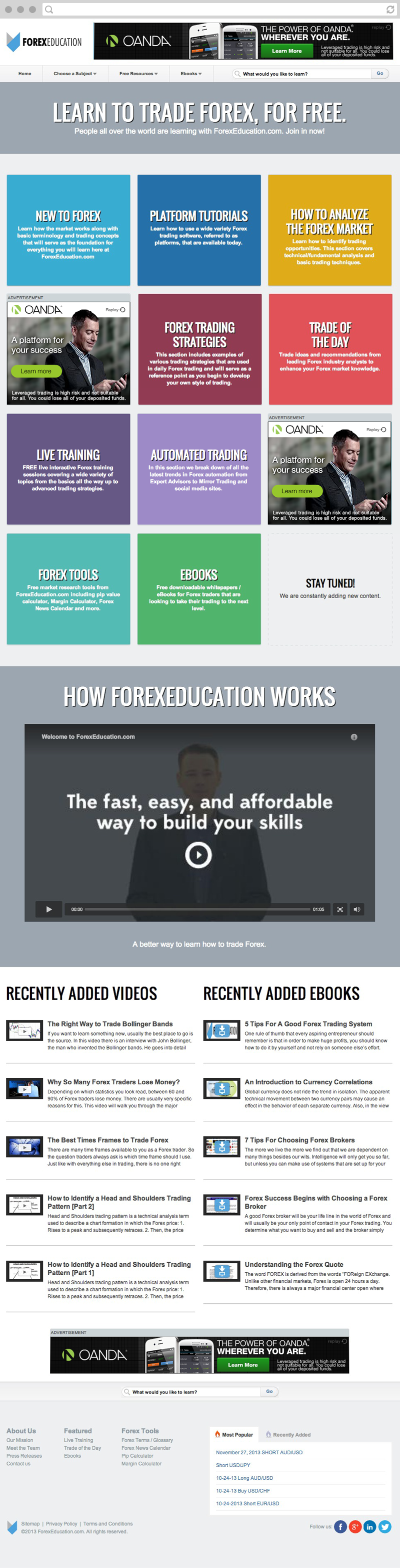 ForexEducation Homepage